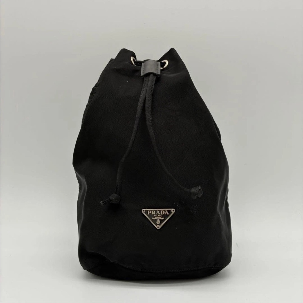 Prada Black Drawstring Drawstring Bag - image 2